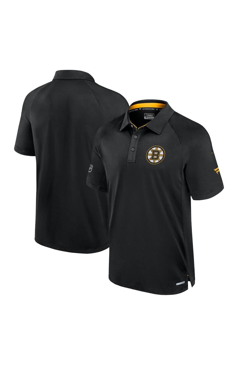 FANATICS Men's Fanatics  Black Boston Bruins Authentic Pro Rink Polo, Alternate, color, 