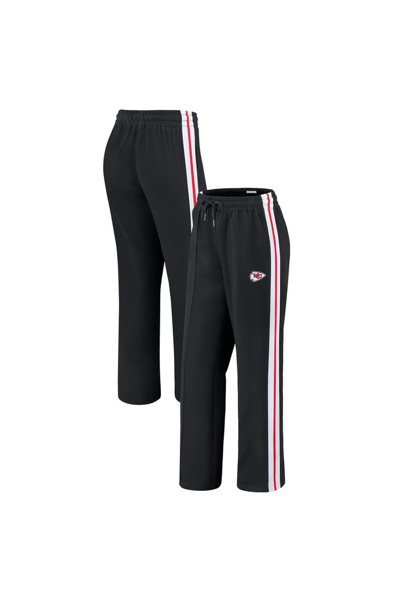 WEAR by Erin Andrews Women's WEAR by Erin Andrews Black Kansas City Chiefs Color-Block Straight Leg Pants, Main, color, Black