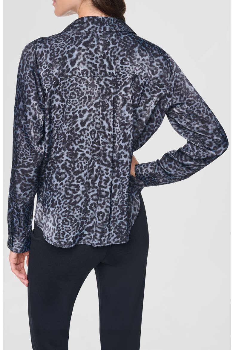 Print Twist Front Shirt, Alternate, color, MOONLIT LEOPARD