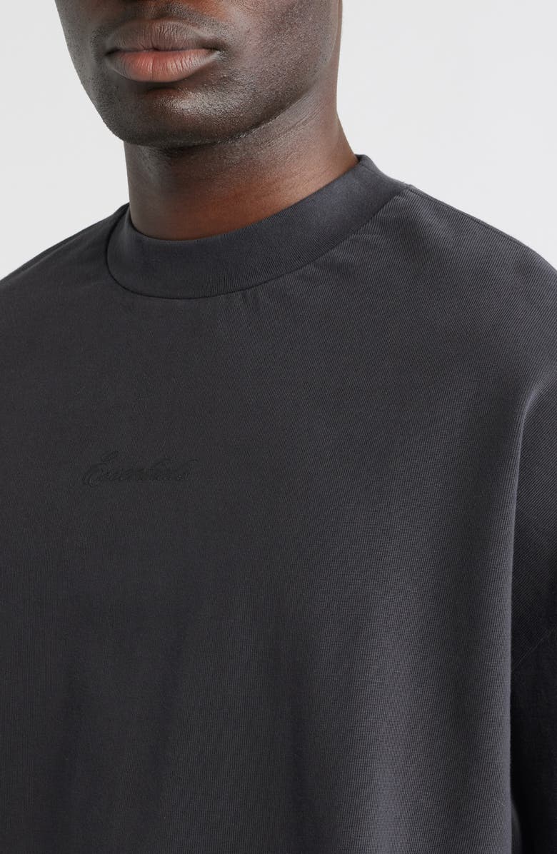 Fear of God Essentials Signature '90s Short Sleeve Logo T-Shirt, Alternate, color, Faded Black