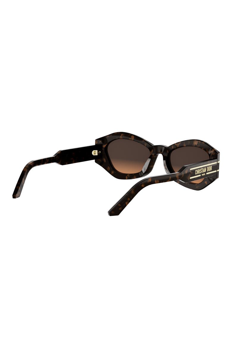 'DiorSignature B1U 55mm Butterfly Sunglasses, Alternate, color, HAVANA / GRADIENT BROWN