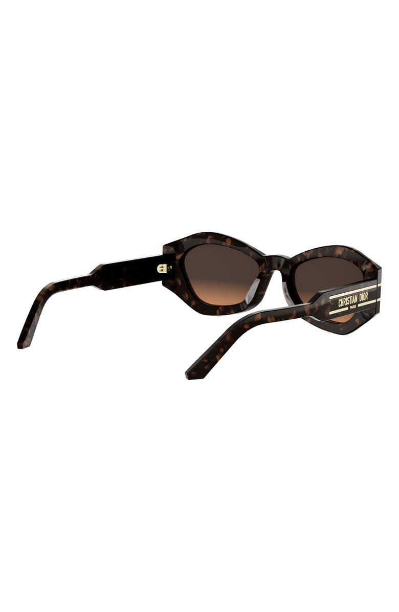 DIOR 'DiorSignature B1U 55mm Butterfly Sunglasses, Alternate, color, Havana / Gradient Brown