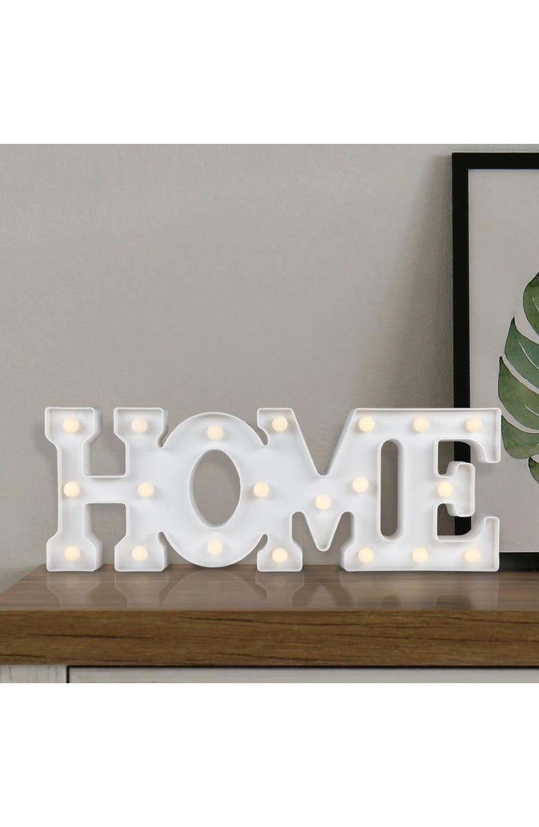Northlight LED LIghted Home Marquee Wall Sign - 20.5" - White, Main, color, White