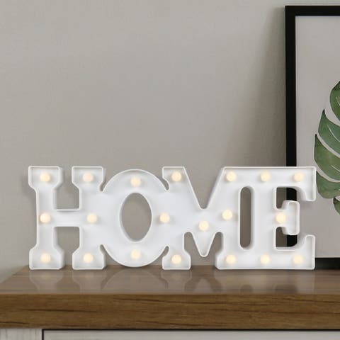 LED LIghted Home Marquee Wall Sign - 20.5" - White