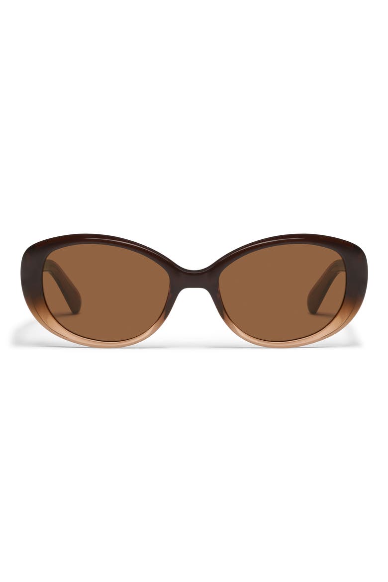On Brand 55mm Round Sunglasses, Main, color, SEPIA OMBRE/ BROWN