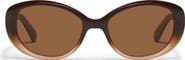 QUAY On Brand 55mm Round Sunglasses