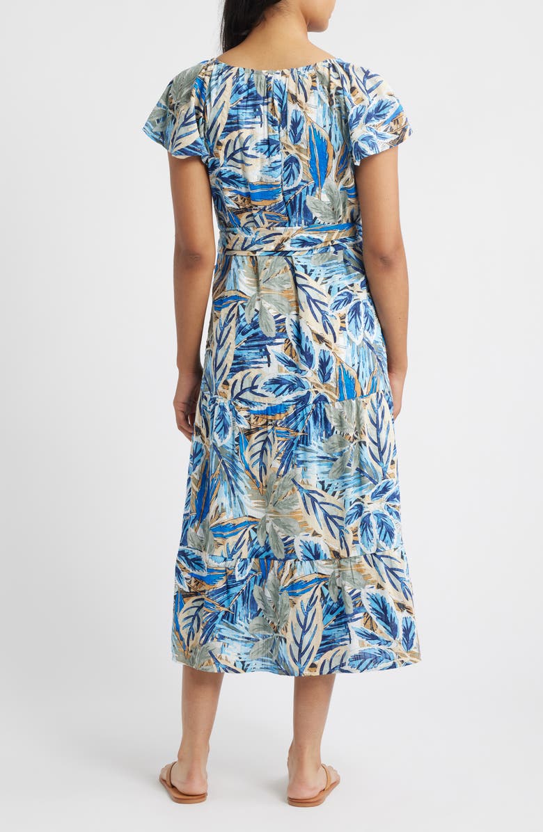 Tommy Bahama Frond Grove Print Dress, Alternate, color, Croissant
