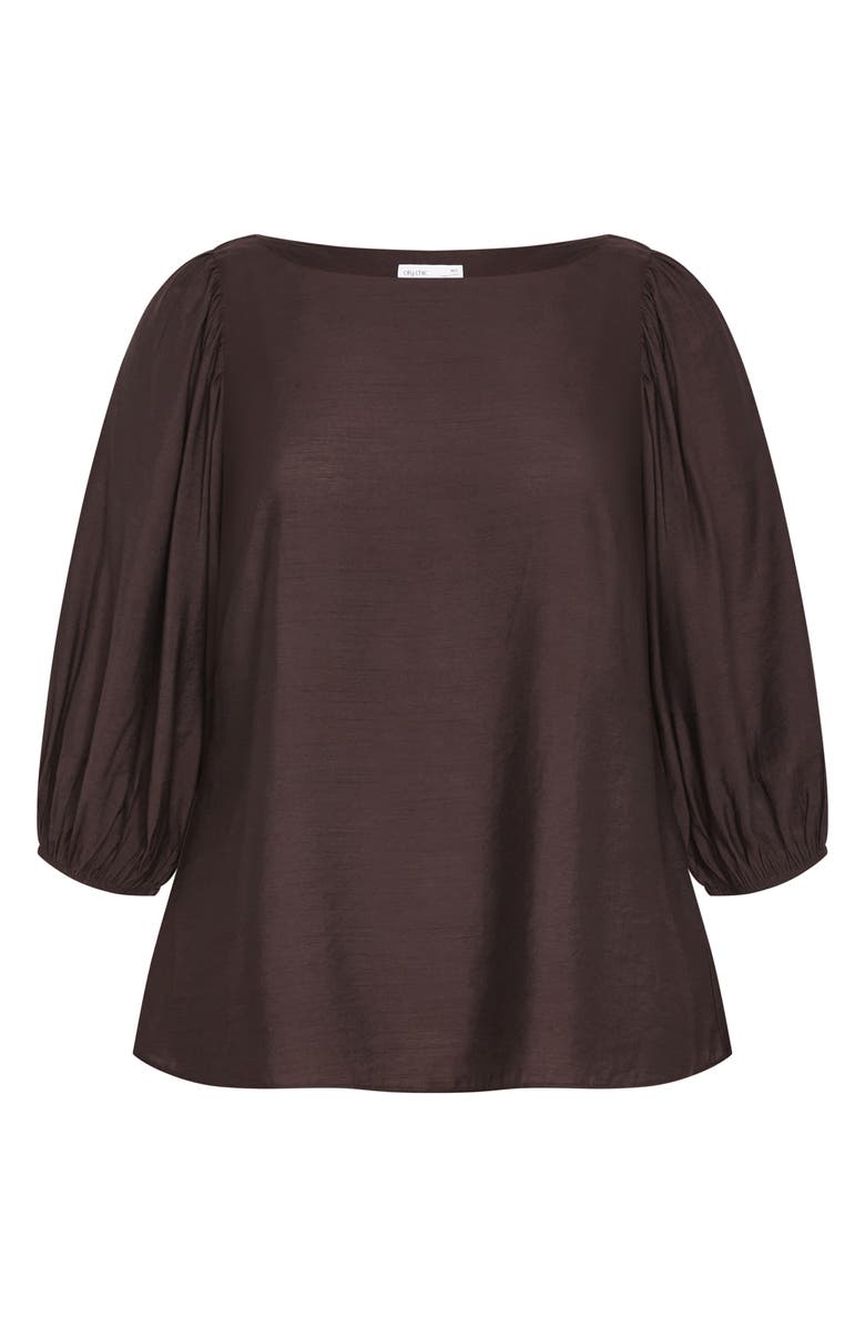 City Chic Immy Puff Sleeve Top, Alternate, color,
