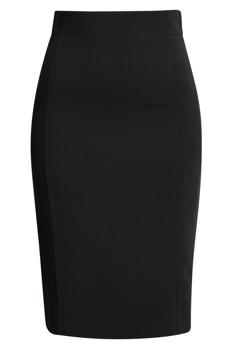 Wool Blend Pencil Skirt, Alternate, color, 009-BLACK