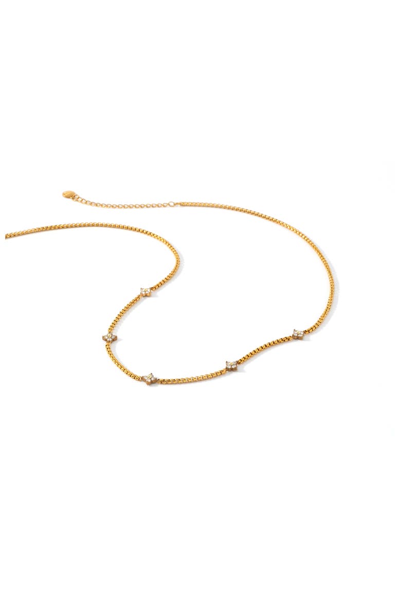 Radiant Clover Necklace, Alternate, color, Gold