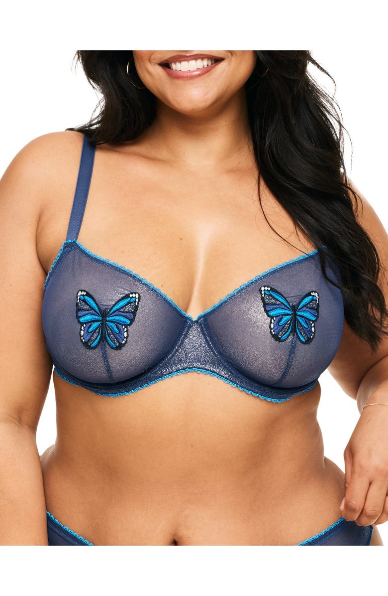 Adore Me Alyshia Unlined Demi Bra, Main, color, Animal Blue
