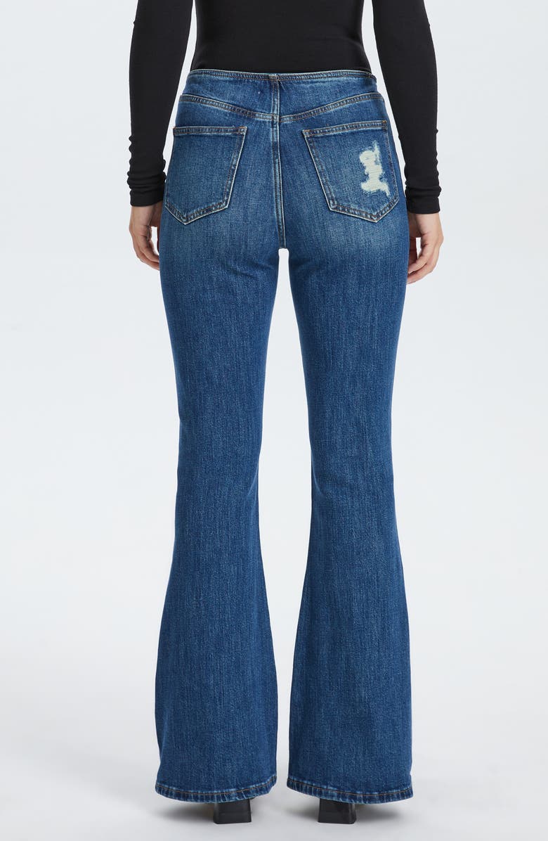 Bayeas Bandless Flare Jeans, Alternate, color, Navy