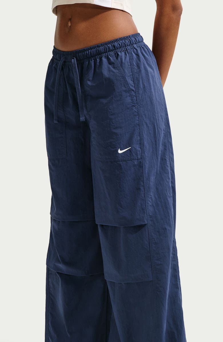 Nike Sportswear Loose Mid Rise Structured Pants, Alternate, color, Midnight Navy/ Sail