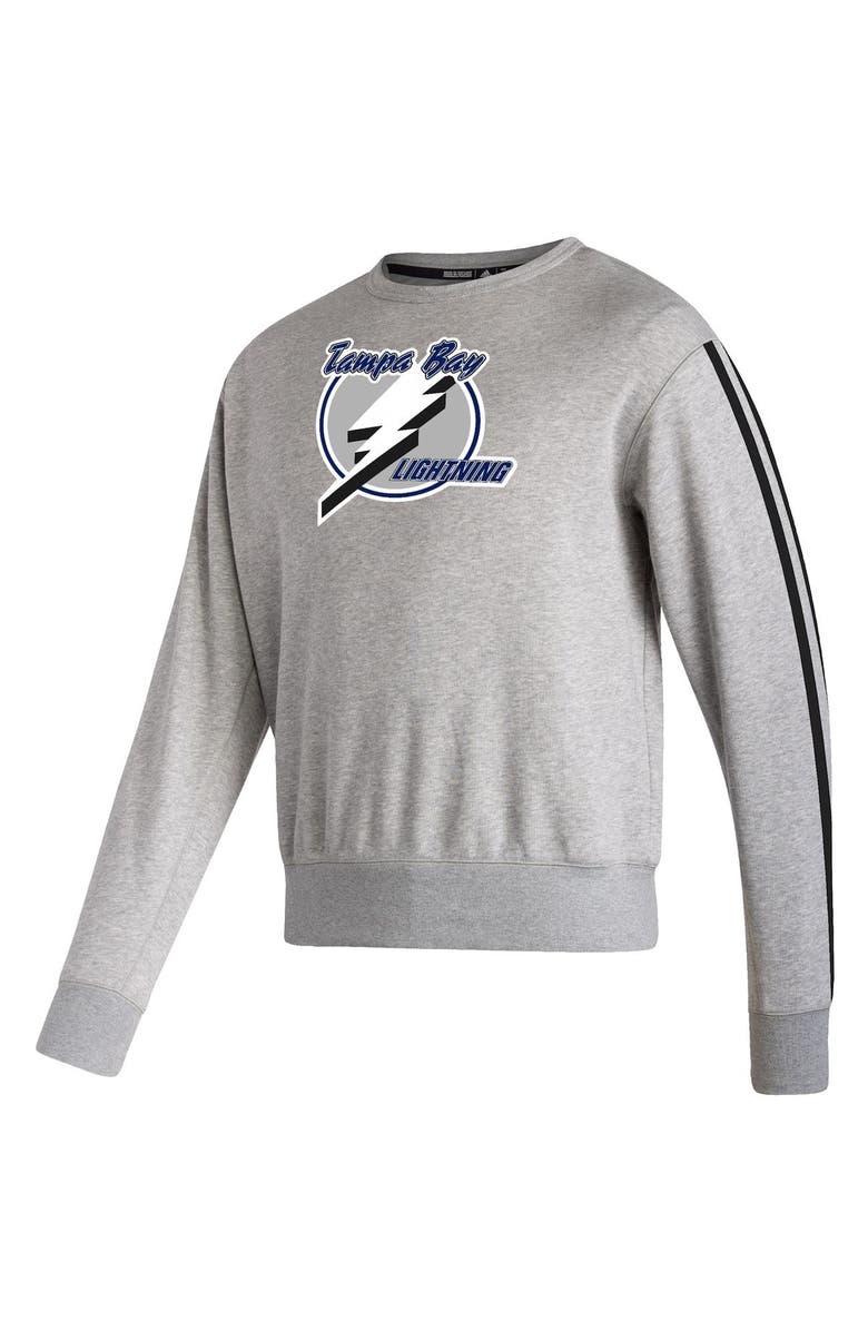 adidas Men's adidas Heathered Gray Tampa Bay Lightning Team Classics Vintage Pullover Sweatshirt, Alternate, color, 