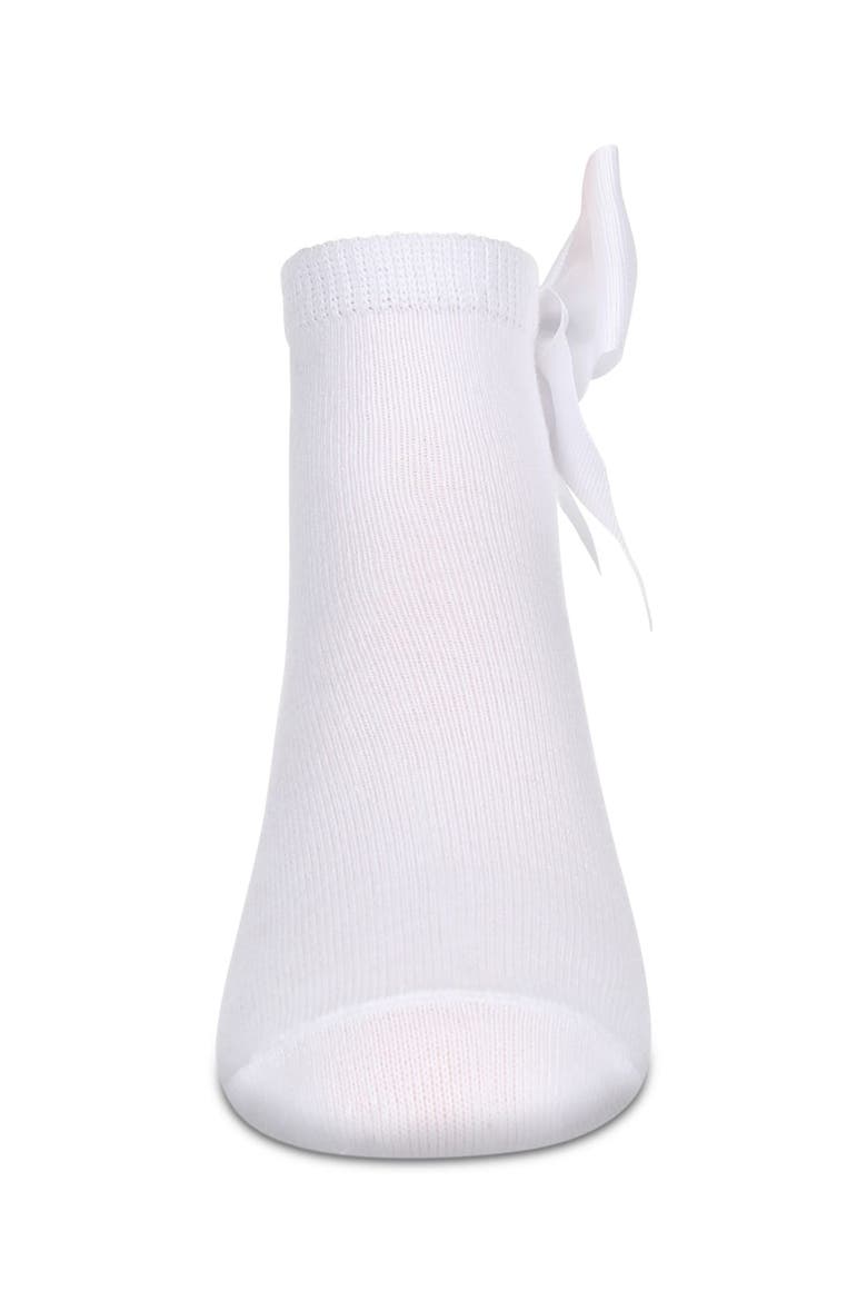 Bow-on-Back Anklet Sock, Alternate, color, White