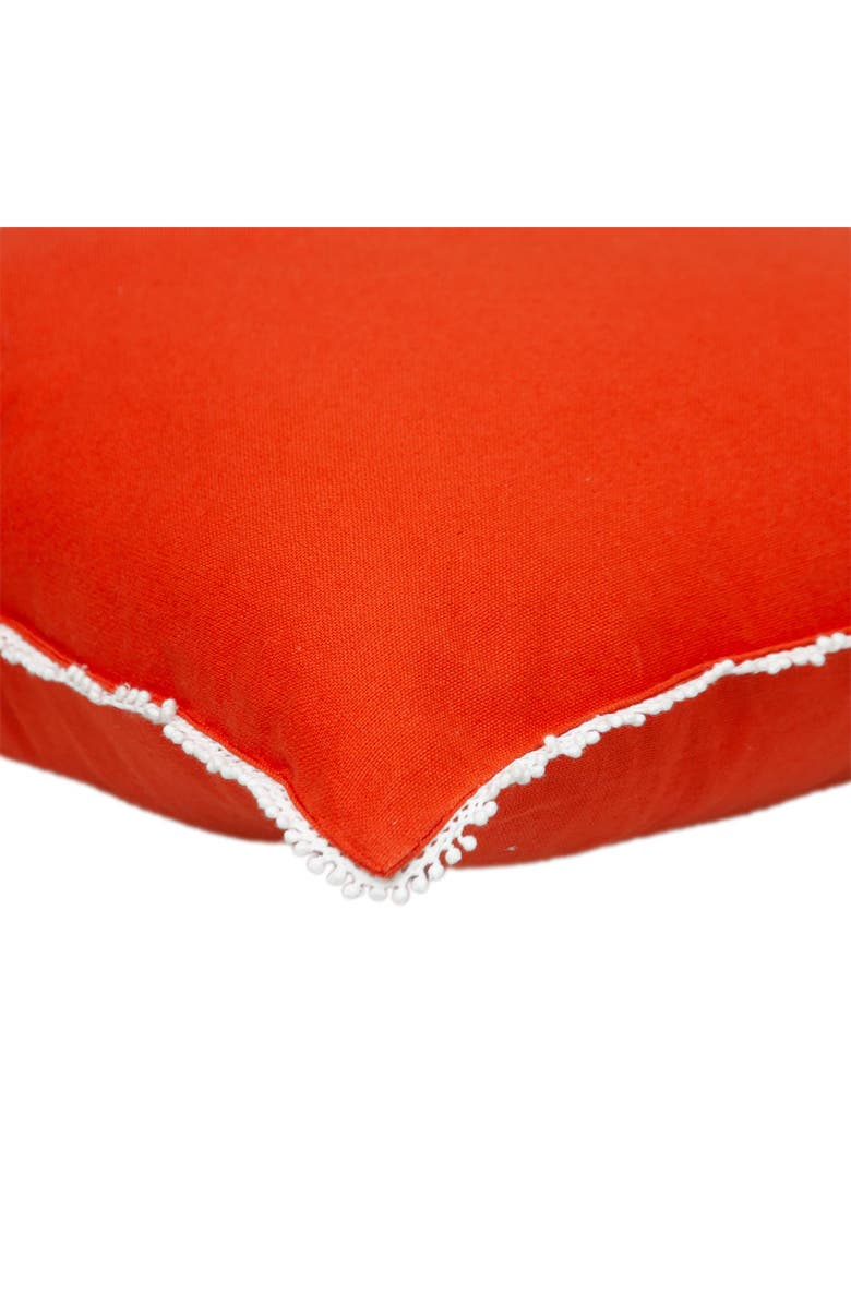 PARKLAND COLLECTION Crochet Dot Throw Pillow, Alternate, color, Orange