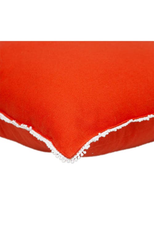 Parkland Collection Crochet Dot Throw Pillow In Orange