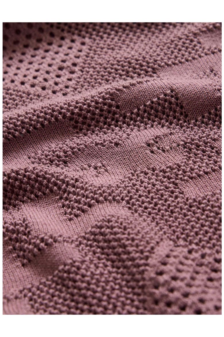 Corso Organic Cotton Diamond Crochet Polo, Alternate, color, SMOKE AMETHYST