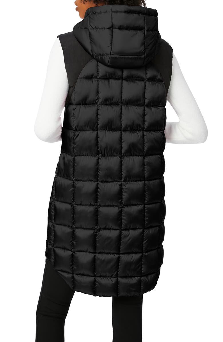 Bernardo Box Quilt Long Hooded Vest, Alternate, color, 