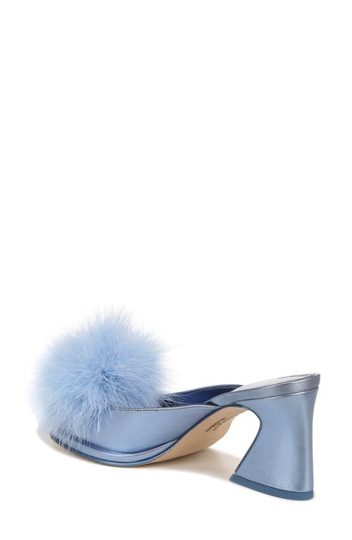 Circus Ny By Sam Edelman Hadie Feather Fluff Glitter Mule In Blue
