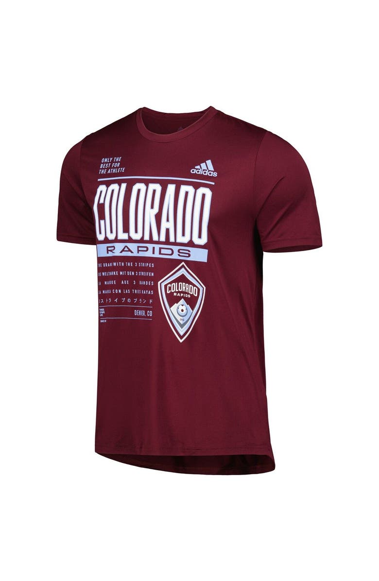 adidas Men's adidas Burgundy Colorado Rapids Club DNA Performance T-Shirt, Alternate, color,