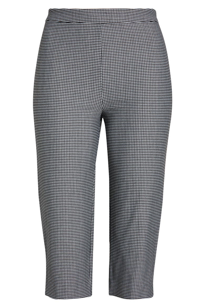 Brecklynn Gingham Capri Pants, Alternate, color, BLACK GINGHAM