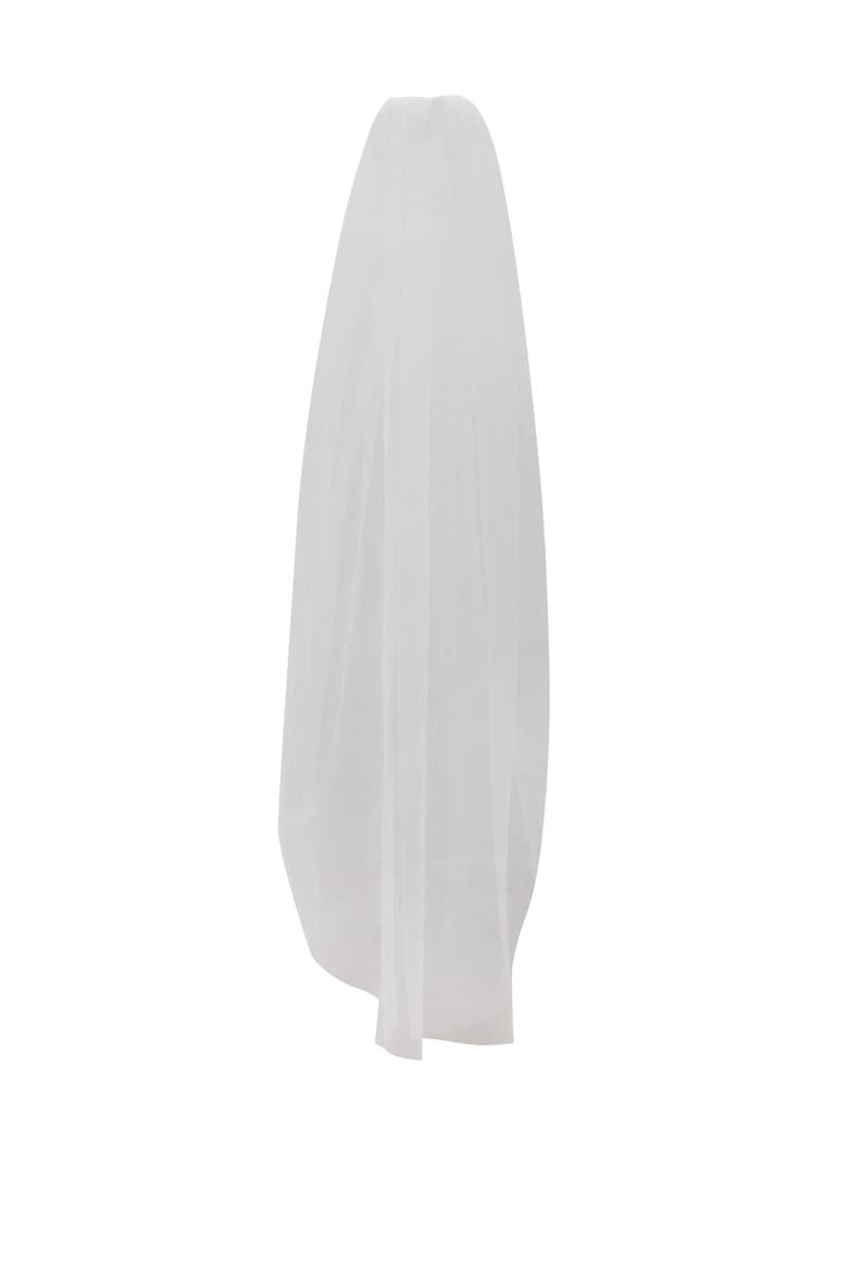 Fingertip Wedding Veil, Main, color, White