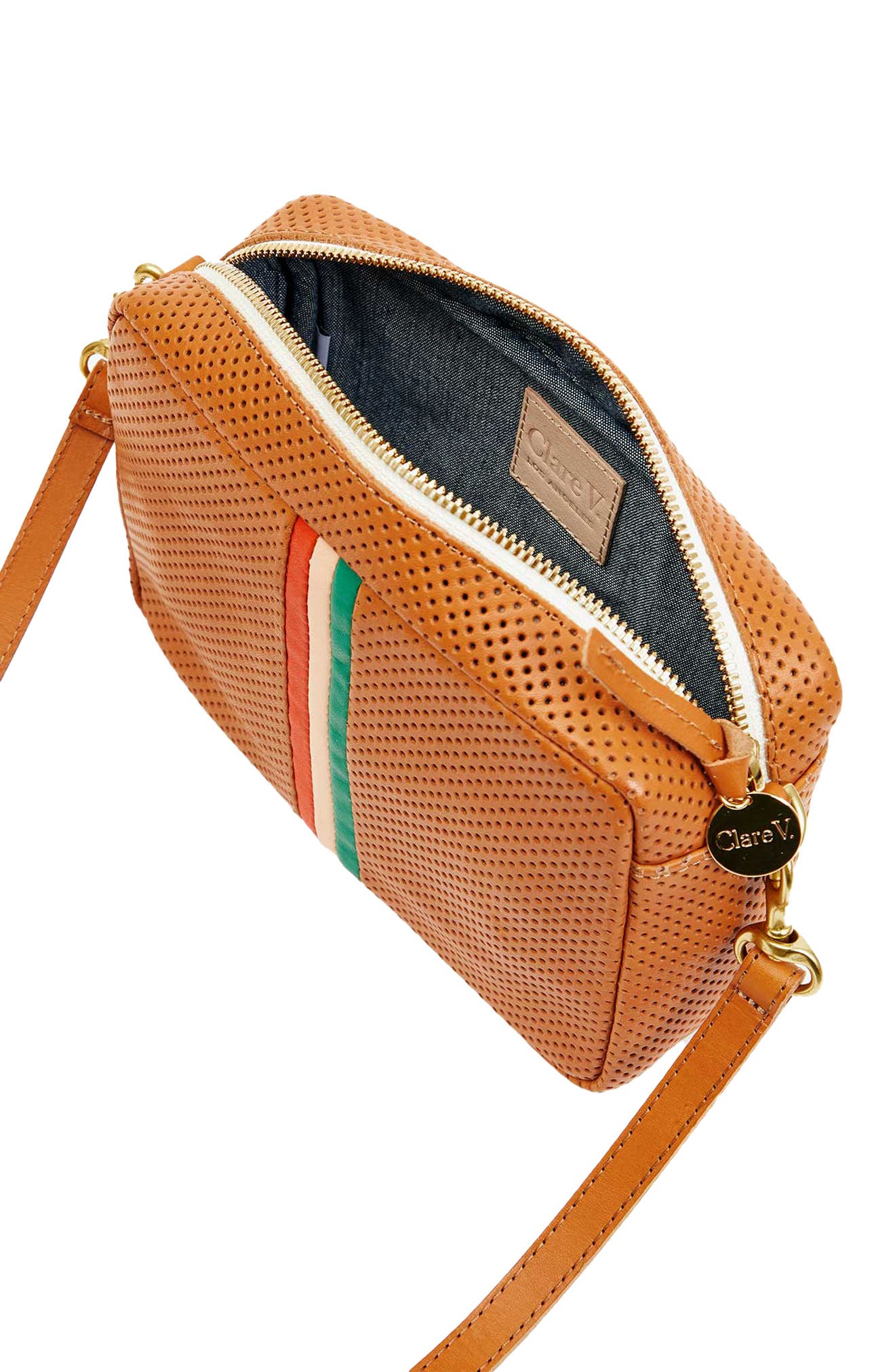 Clare V. Midi Sac Leather Crossbody Bag, Alternate, color, 