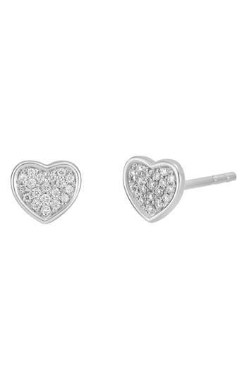Carriere Jewelry Carrière Jewelry Diamond Heart Stud Earrings In 14k White Gold