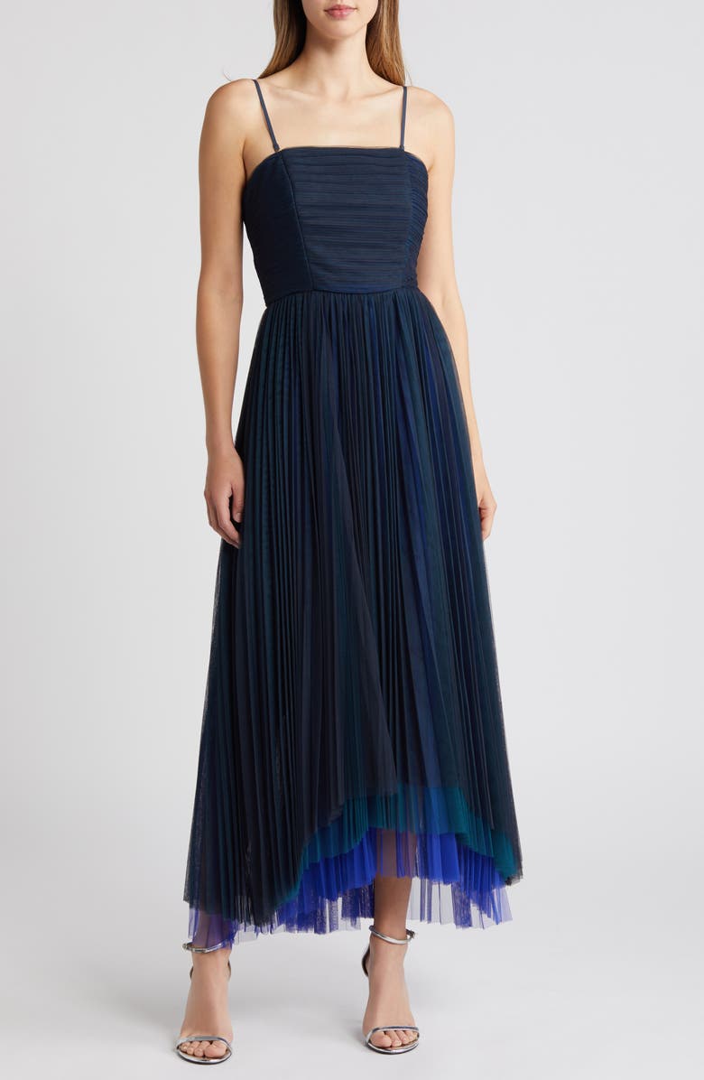 Chelsea28 Smocked Strapless Tulle Cocktail Dress, Alternate, color,