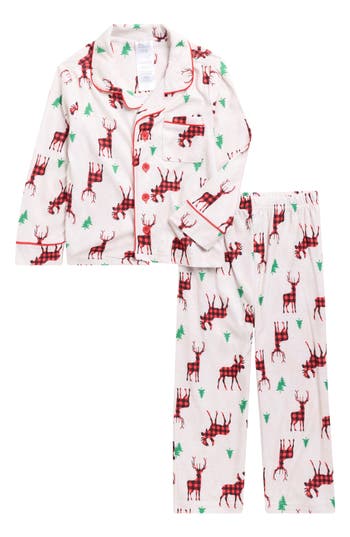 Baby Starters Kid's Matching Family Moose Print Pajamas In White