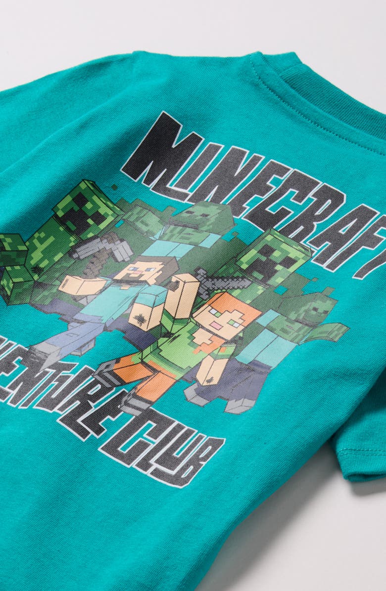 Tucker + Tate Kids' Minecraft Cotton Graphic T-Shirt, Alternate, color, Teal Bayou Minecraft