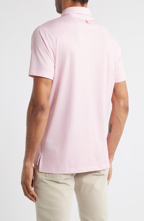 Johnnie-o Teo Microprint Prep-formance Golf Polo In Lobster