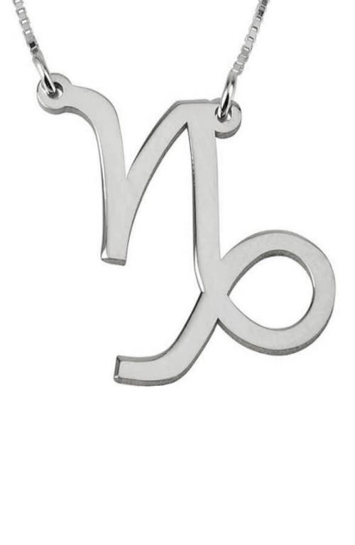 MELANIE MARIE Zodiac Pendant Necklace in Sterling Silver - Capricorn 