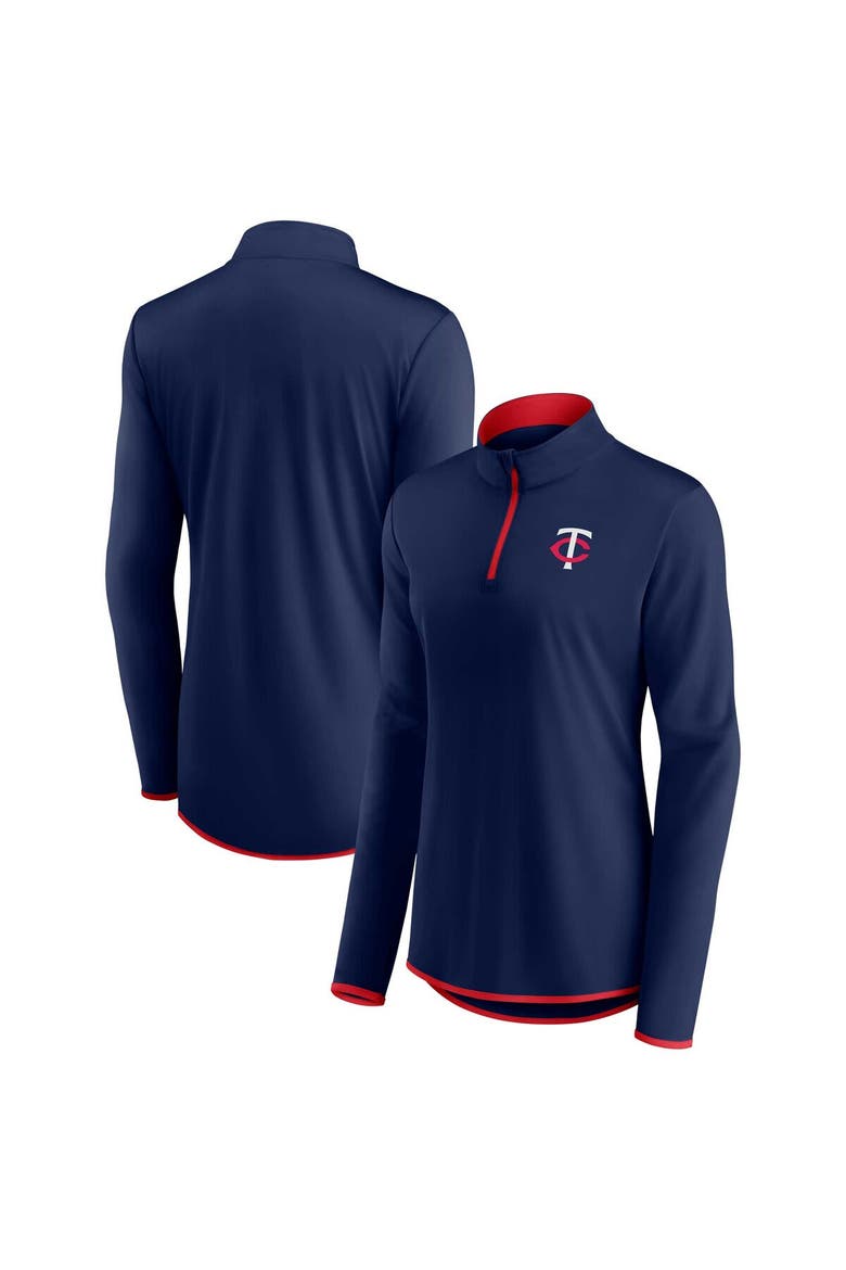 Women's Fanatics Branded Navy Minnesota Twins Corner Quarter-Zip Top, Main, color, Navy