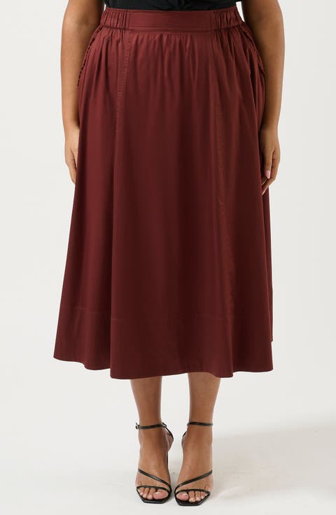 Sahara Breeze Midi Skirt (Plus)