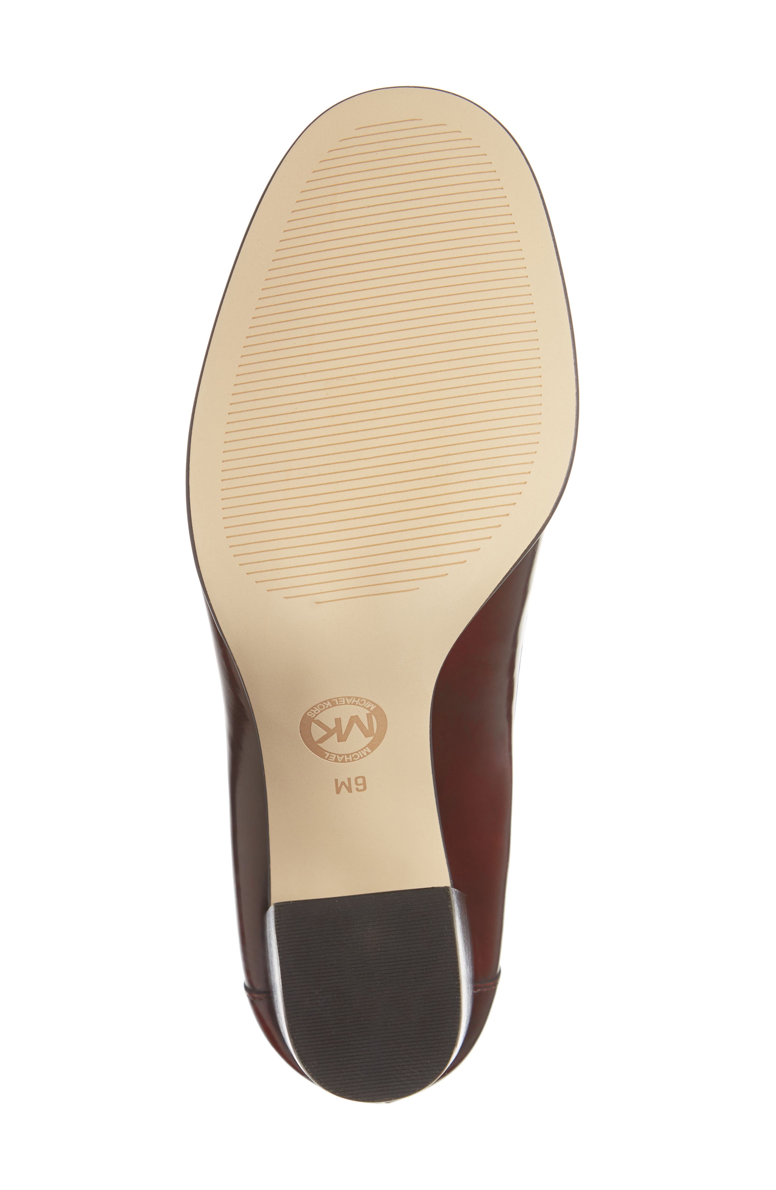 Buchanan Block Heel Loafer, Alternate, color, BRANDY PATENT LEATHER