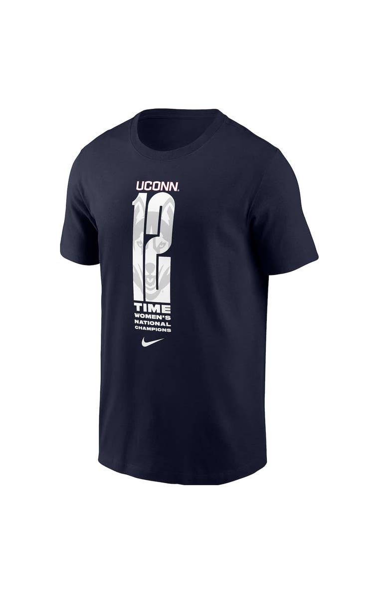 Nike Men's Nike Navy UConn Huskies 12-Time NCAA Women's Basketball National Champions T-Shirt, Alternate, color, 