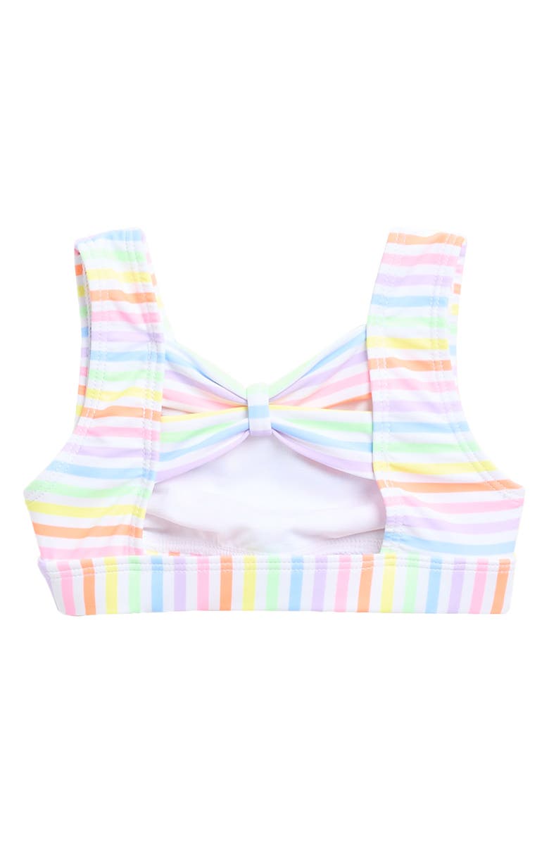 Nicole Miller Stripe Two-Piece Swimsuit, Alternate, color, Rainbow