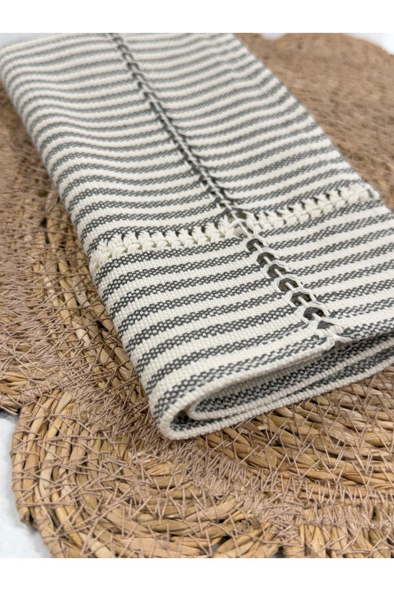 Hand-stitched Napkin, Set of 2, Alternate, color, Striped