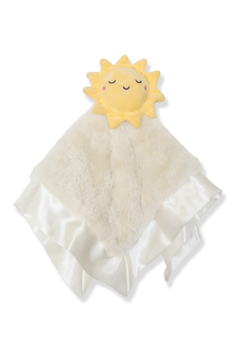 Little Lovey & Soother Blanket, Main, color, YELLOW/ WHITE