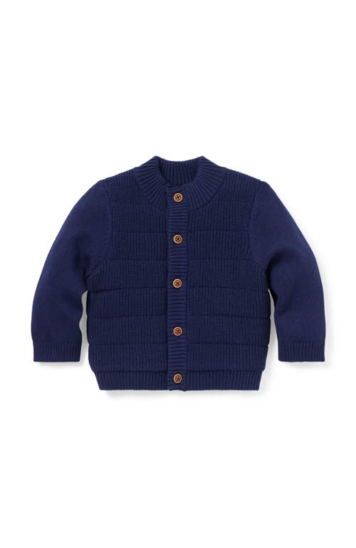 Janie And Jack Babies'  Quilted Sweater Jacket In Blue