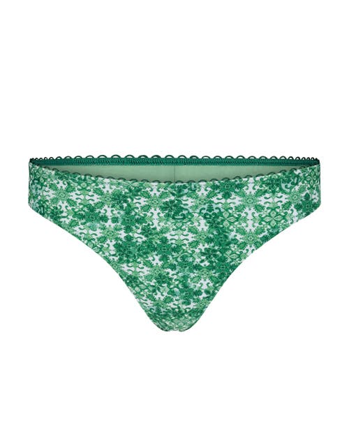 Shop Adore Me Pilar Swimwear Cheeky Bikini Bottom In Geo Green