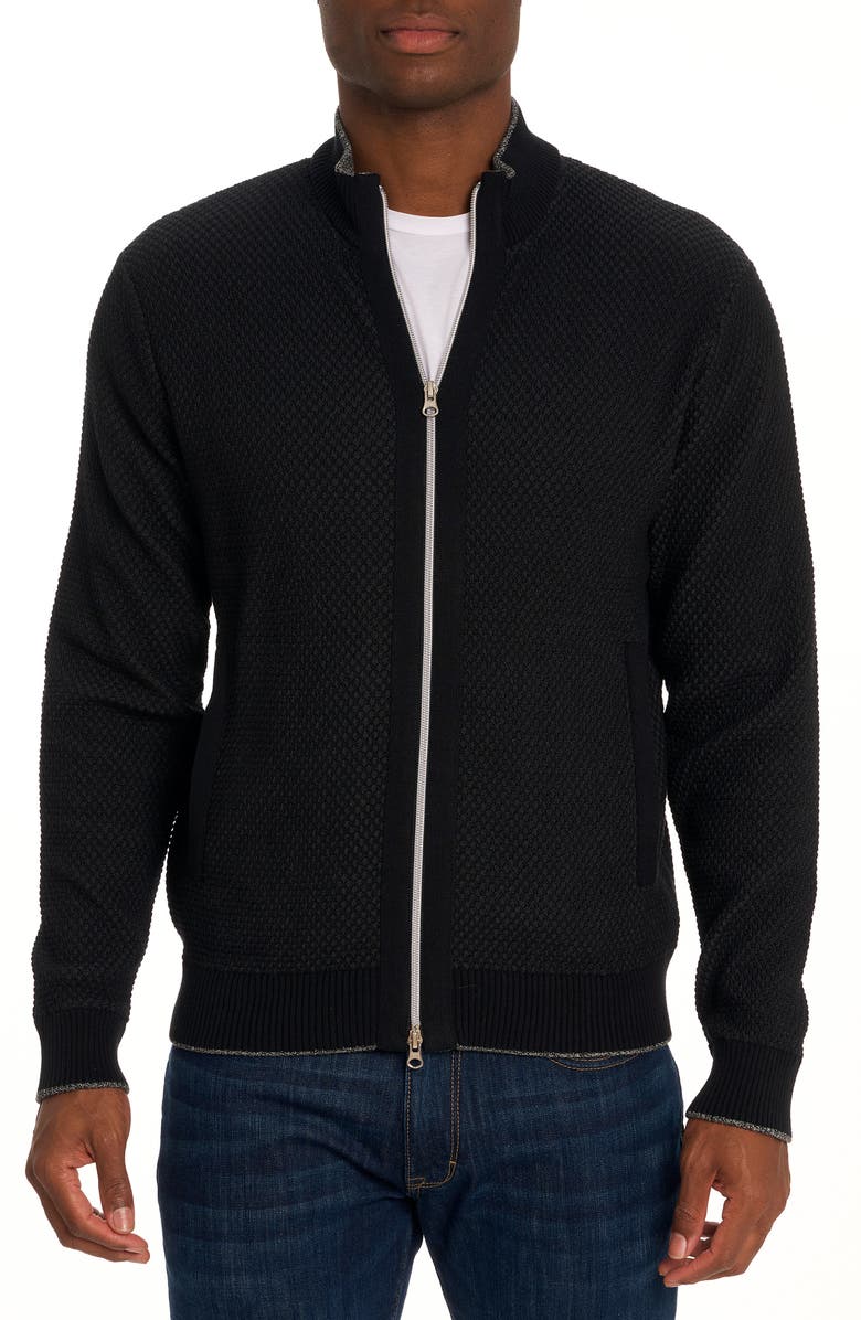 Robert Graham Buzz Cotton Zip Sweater, Main, color, 