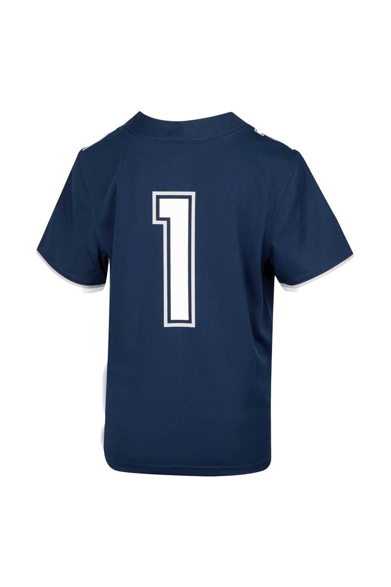 Youth Nike #1 Navy UConn Huskies 1st Armored Division Old Ironsides Untouchable Football Jersey, Alternate, color, Navy