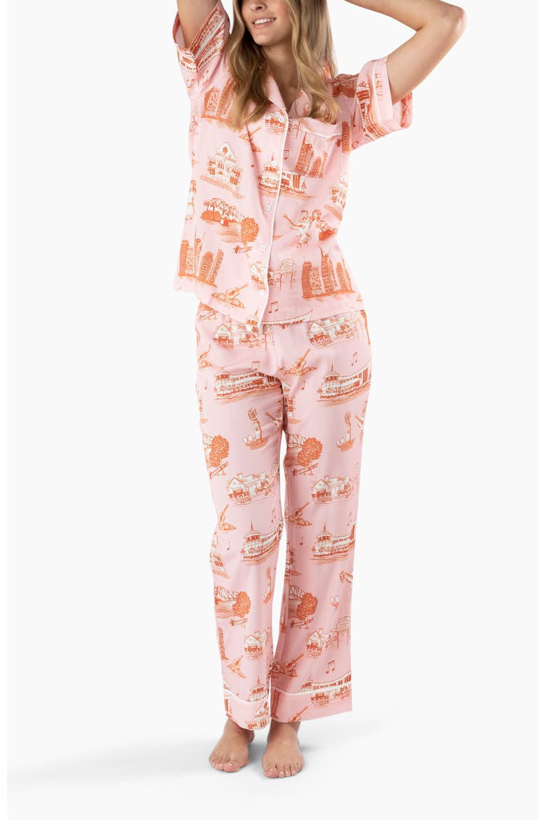 Nashville Toile Pants Set, Main, color, Pink