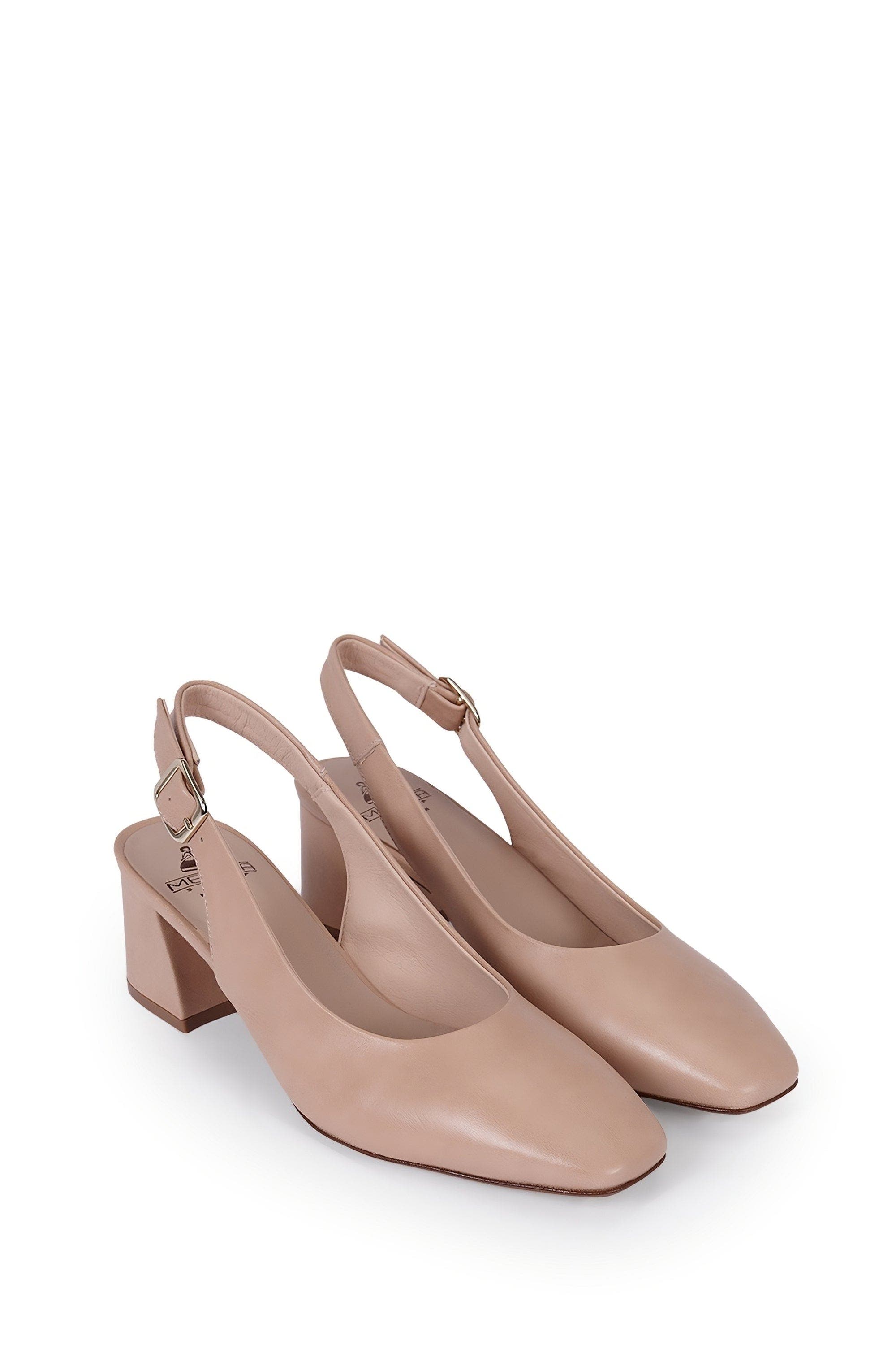Pia Leather Slingback Pump, Alternate, color, Nude