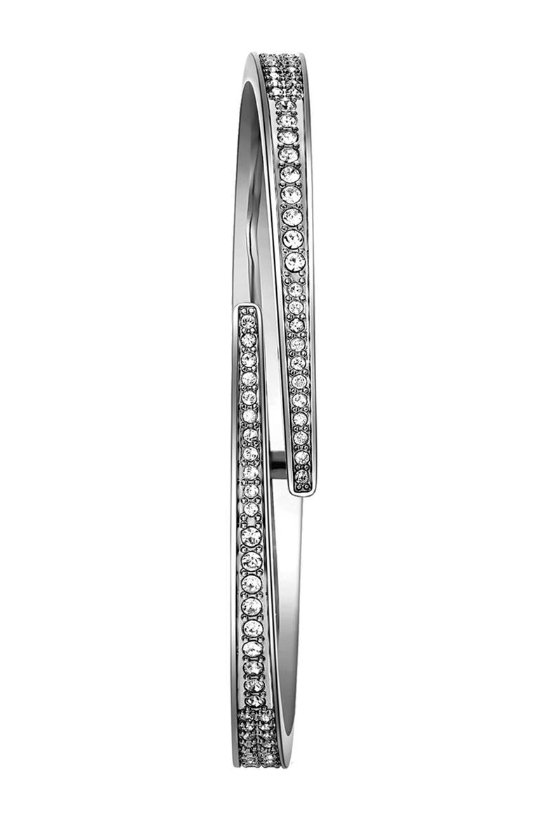 Mondrian Diamond Bracelet Watch & Bangle Set, 37mm, Alternate, color, SILVER