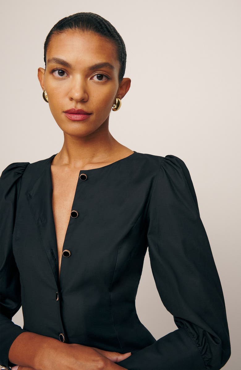 Reformation Halia Long Sleeve Button-Up Dress, Alternate, color, 