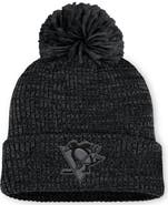 FANATICS Women's Fanatics Black Pittsburgh Penguins Authentic Pro Road Cuffed Knit Hat with Pom